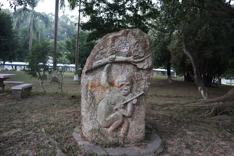 北峰山猴雕刻石